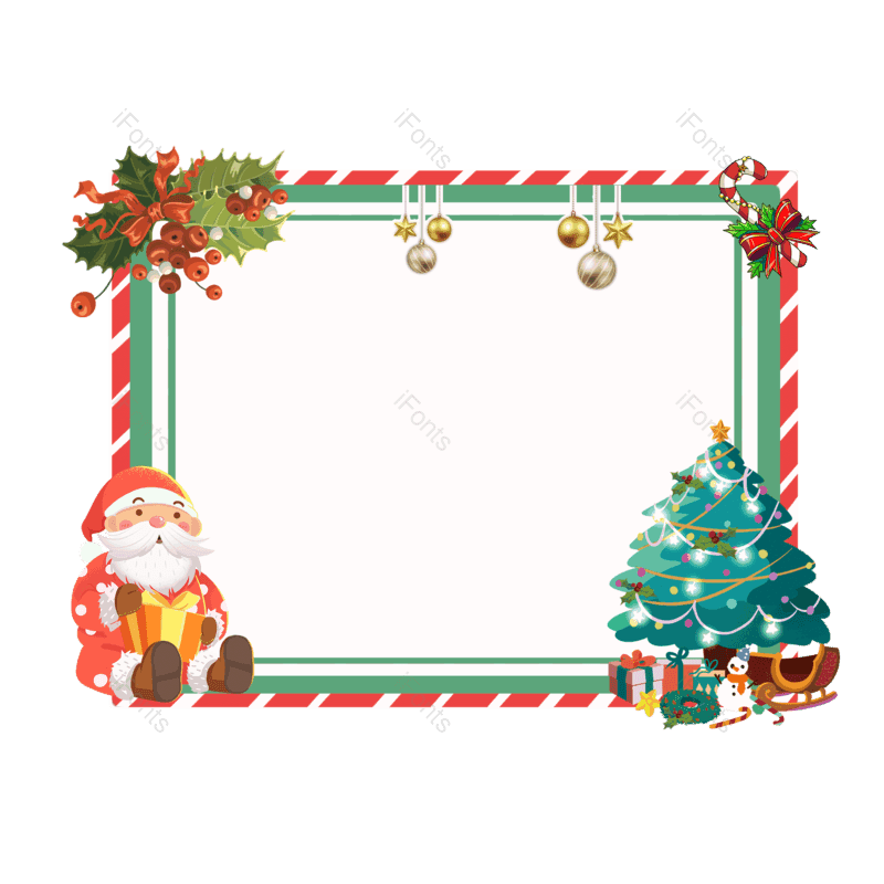 彩带图片,枫叶元素,圣诞老人PNG,圣诞节免抠素材